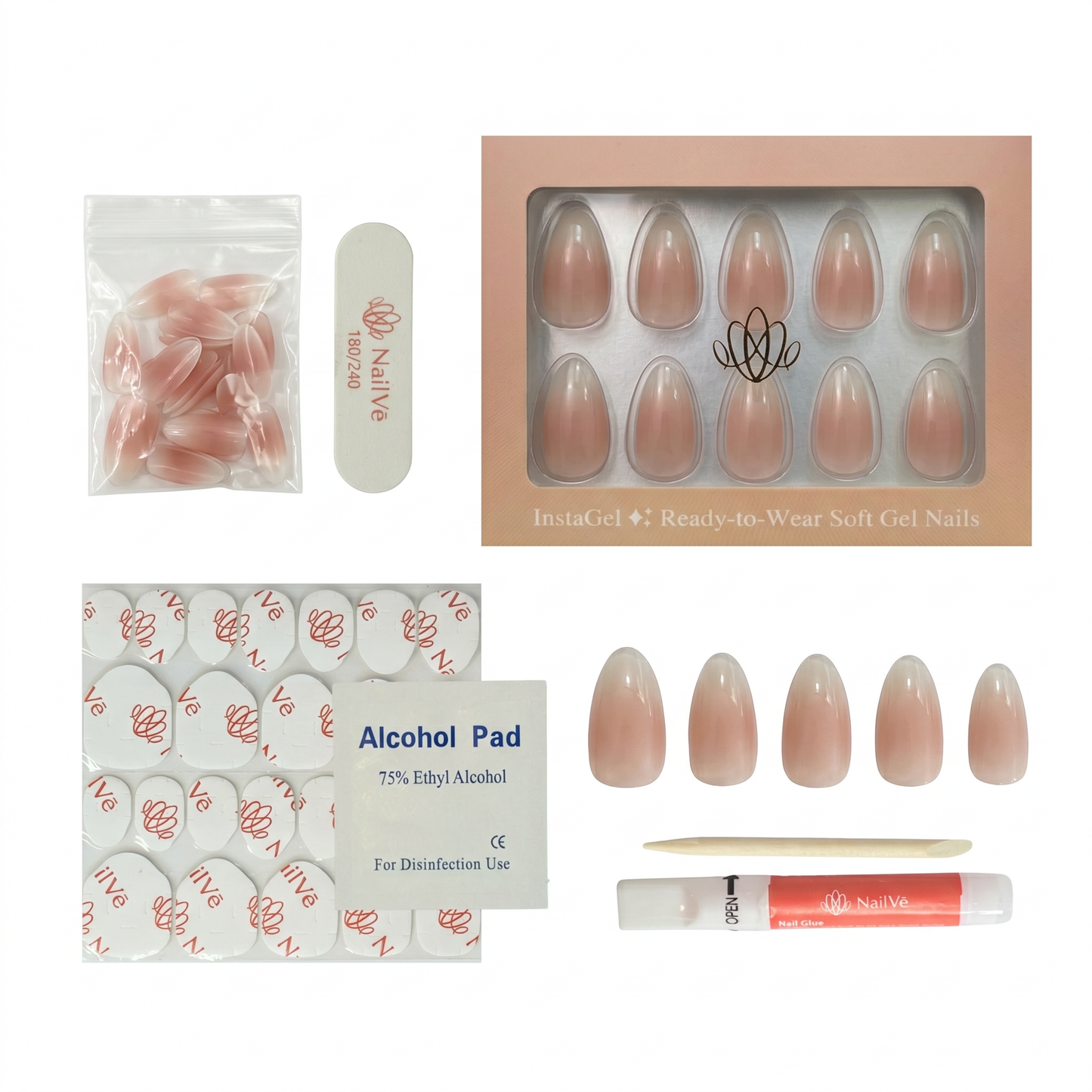 Silk Ombre - Medium Almond