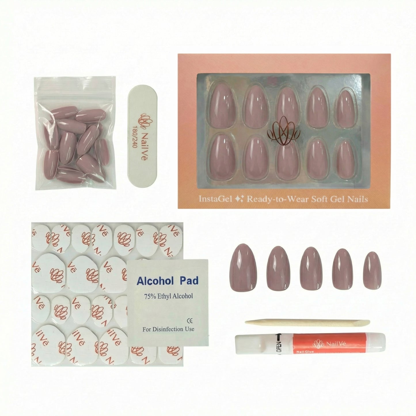 Mauve - Medium Almond