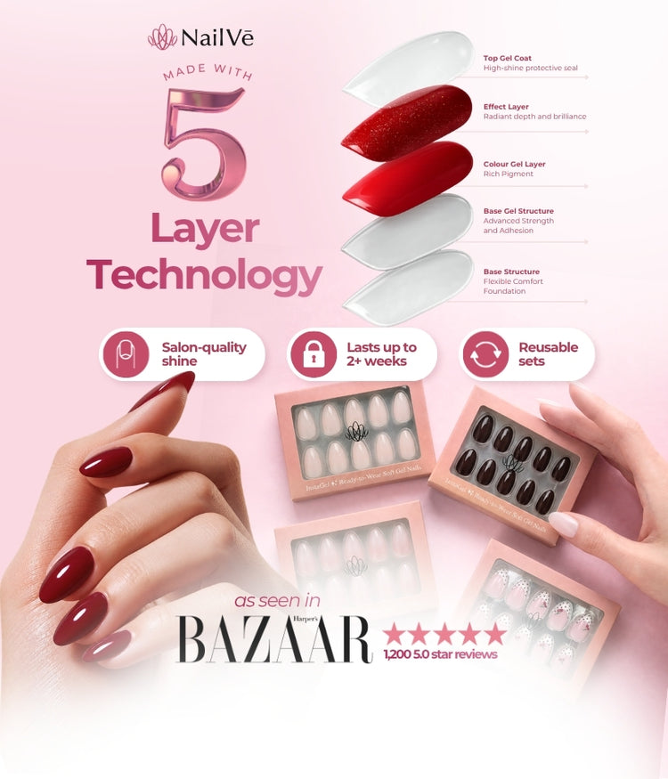 NailVē | InstaGel™ Ready-To-Wear Soft Gel Nails — Salon Results in Minutes banner