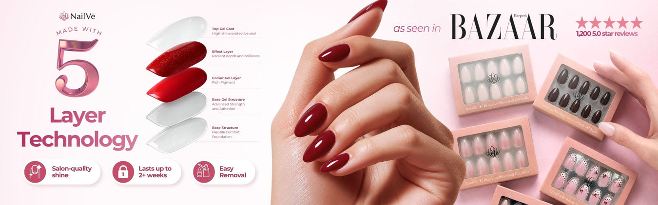 NailVē | InstaGel™ Ready-To-Wear Soft Gel Nails — Salon Results in Minutes banner