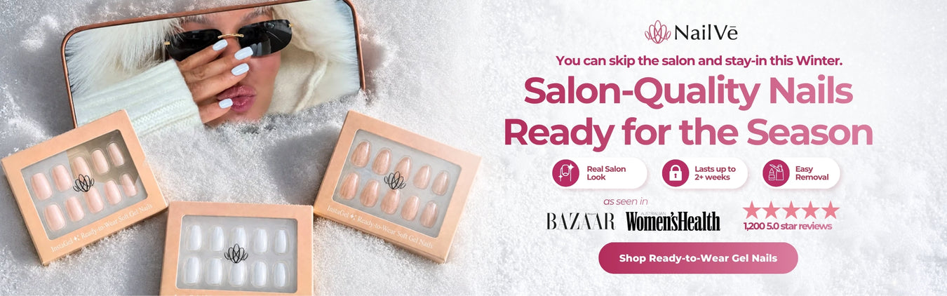 NailVē | InstaGel™ Ready-To-Wear Soft Gel Nails — Salon Results in Minutes banner