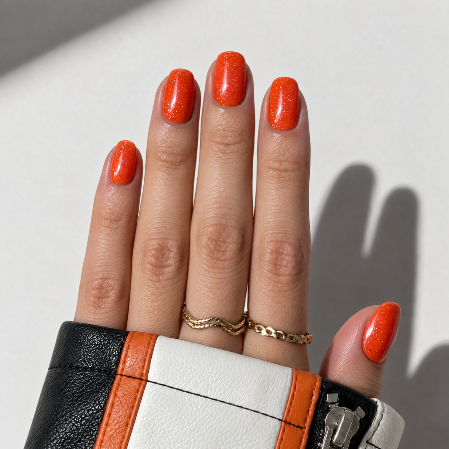 Papaya Glow - Short Squoval
